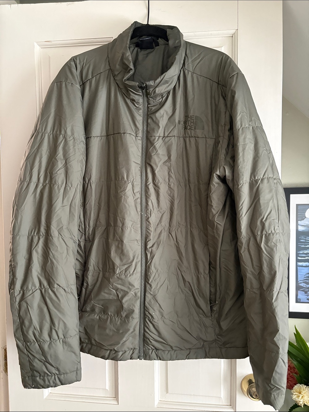 The North Face Men's Puffer Jacket - Olive Green